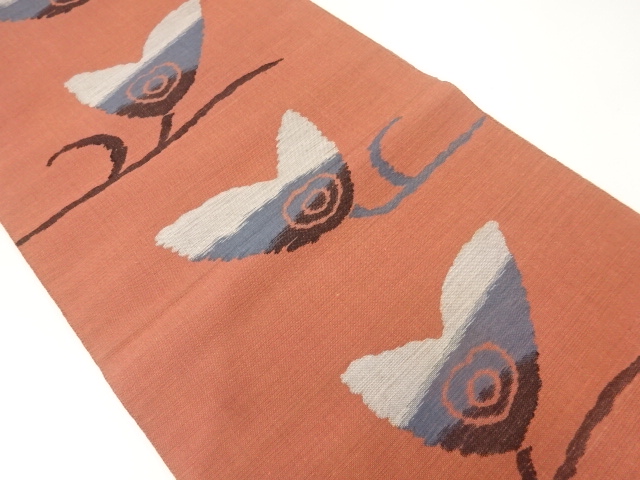 JAPANESE NAGOYA OBI / WOVEN FLOWER